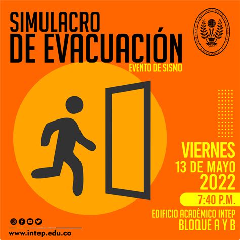 SIMULACRO DE EVACUACIÓN EVENTO SISMO Instituto de Educación Técnica