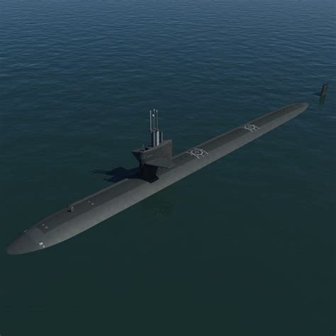 3d uss augusta class submarine model