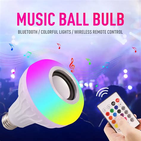 Smart Rgb Led Bluetooth Speaker Bulb Lamp With Dimmable 12w Music