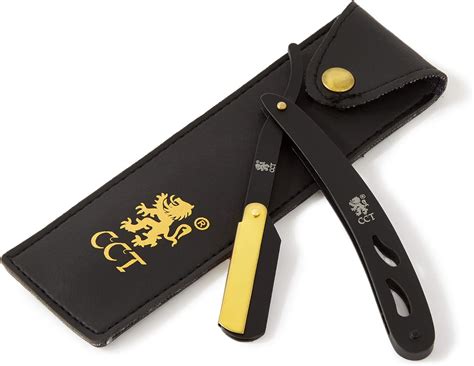 The Cambridge Cutthroat Cut Throat Razor Kit With Travel Pouch Black