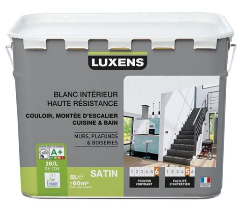 Peinture Blanc Mur Plafond Et Boiserie Haute Résistance Luxens