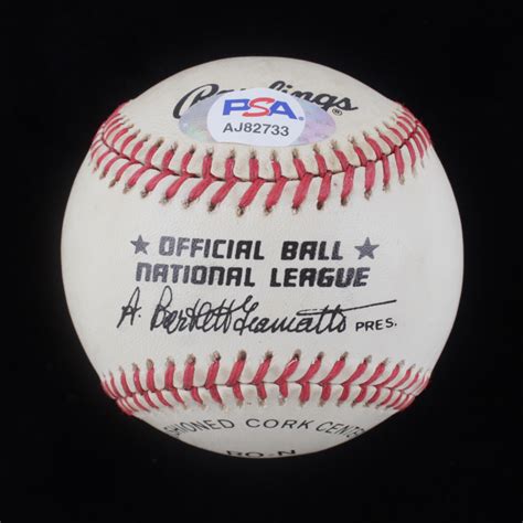 Vince Coleman Signed Onl Baseball Psa Pristine Auction