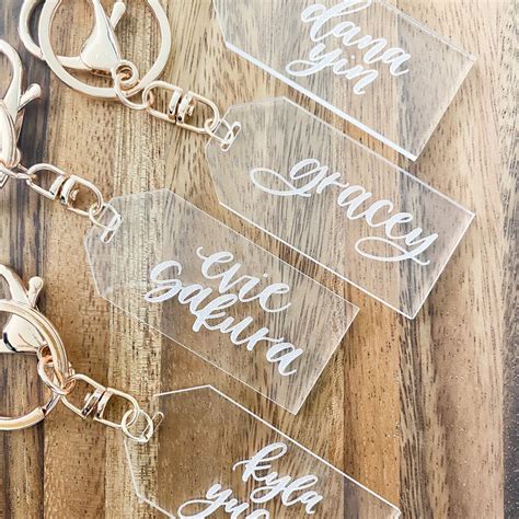 Print Acrylic Key Chain Custom Size Shape