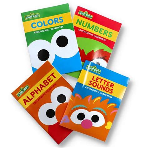 Wholesale SESAME STREET COLORS EDUCATIONAL WORKBOOK 4 TITLES - GLW