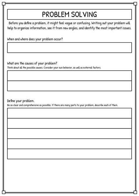 Cbt Coping Skills Worksheets Coping Skills Worksheets Cognitive