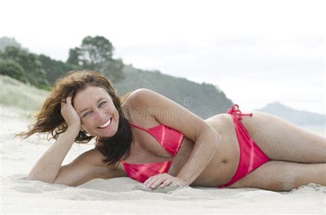 Woman In Red Bikini Stock Image Image Of Sensuality