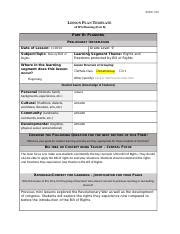 Lesson Plan Bill Of Rights Docx Educ Lesson Plan Template