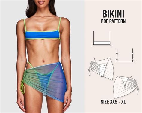 Bikini Pattern PDF Sewing Pattern Swimsuit Pattern PDF Swimsuit Bikini Sewing Pattern