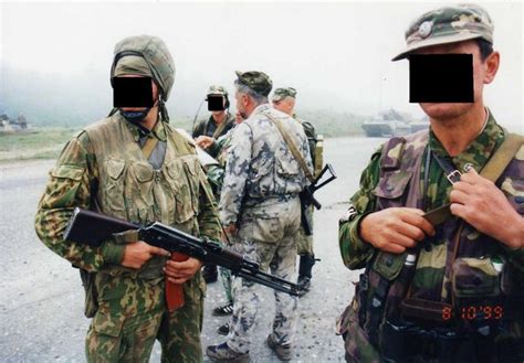 Russian Spetsnaz from an unknown unit with local members of MVD at the