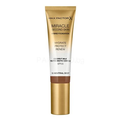 Max Factor Miracle Second Skin Spf20 Фон дьо тен за жени 30 Ml Нюанс 12