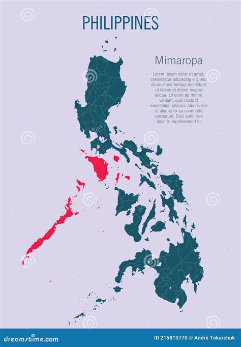 Philippines Map and Region Mimaropa, Asia, Oceania Stock Vector ...