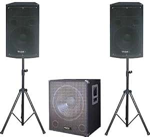 Ibiza Cube1512 2 1 DJ Lautsprecher PA Set Aktiver Subwoofer Mit