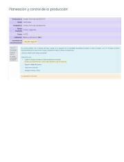 Planeaci N Y Control De La Producci N Autocalificable Pe S Intento