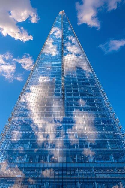 Premium Photo The Shard Londons Tallest Skyscraper Reflects The Sky