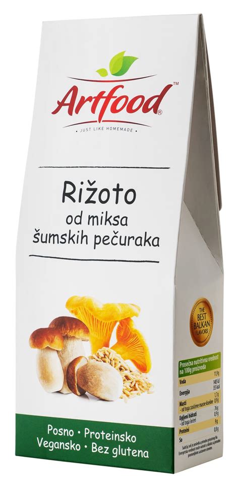 Rižoto od miksa šumskih pečuraka Zdrava hrana ARTFOOD Just like