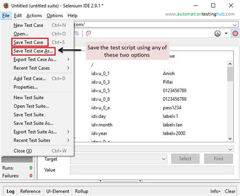 Selenium Ide Create Your First Test Script Automationtestinghub