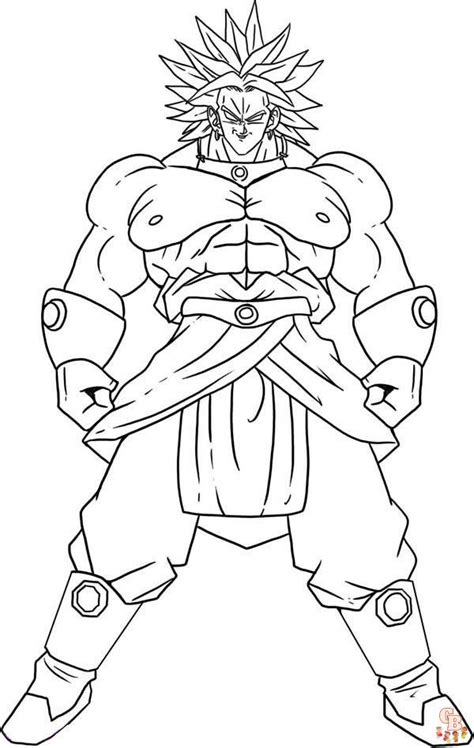 Dragon Ball Z Broly Vs Goku Coloring Pages