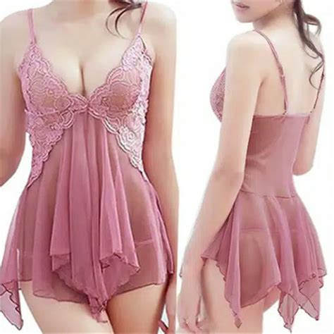 Jual Baju Tidur Sexy Sexi Lingerie Piyama Pajamas Transparan Dress