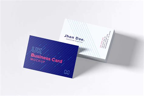 Free UK Business Cards Mockup (PSD)