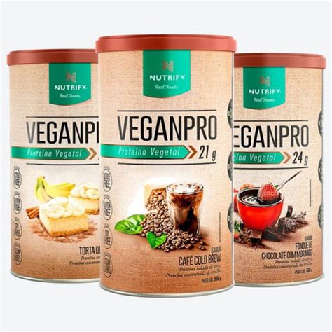 Kit 1650g De Veganpro Proteína Vegetal Vegana Nutrify Frete grátis