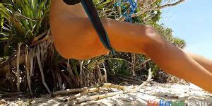 Pussy Show At Surfers Beach Butt Plug Flashing In Hammock Tnaflix
