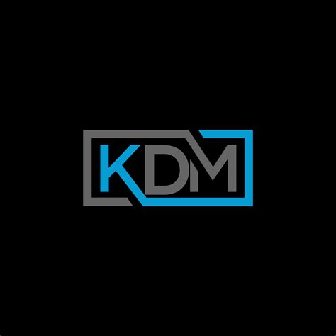 Kdm Letter Logo Design On Black Background Kdm Creative Initials