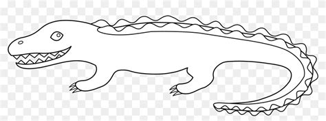 Alligator Outline Clip Art 11371, HD Png Download - 8820x2879 (#5210960 ...