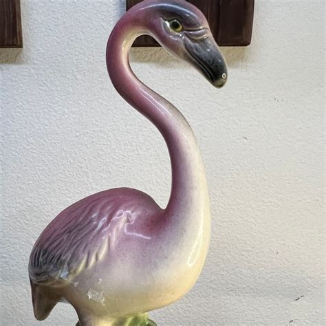 Pink Flamingo Ceramic Figurines Etsy