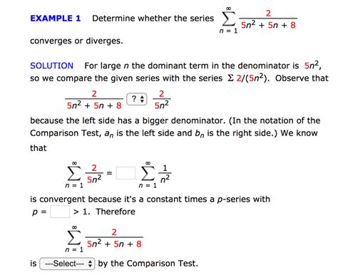 Solved 2 EXAMPLE 1 Determine Whether The Series Converges Or Chegg