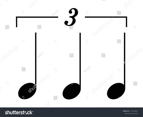 Vector Illustration Black Music Tuplet Note Stock Vector (Royalty Free ...