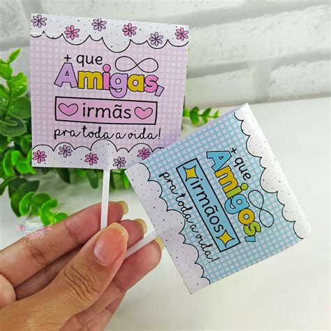 50 Pirulitos Personalizados - Dia do Amigo, Dia da Amizade - Mimo ...