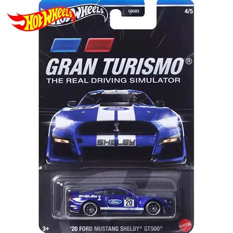 Original Hot Wheels Car Gran Turismo 20 Ford Mustang Shelby GT500 Toys