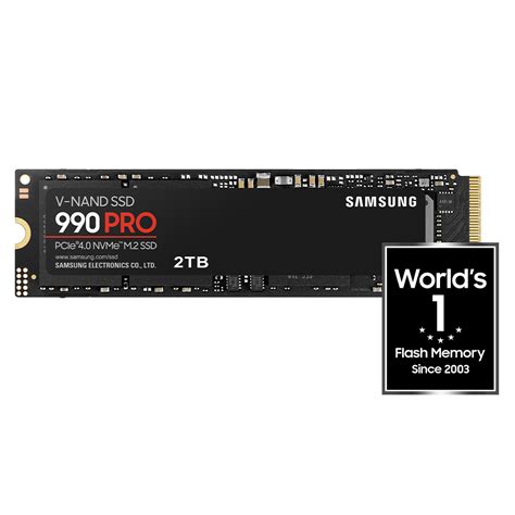Samsung 990 PRO PCIe 4.0 NVMe M.2 SSD 2TB (M2-2280, PRO, 1PK) (MZ-V9P-2TB-M2-2280-PRO-1PK)