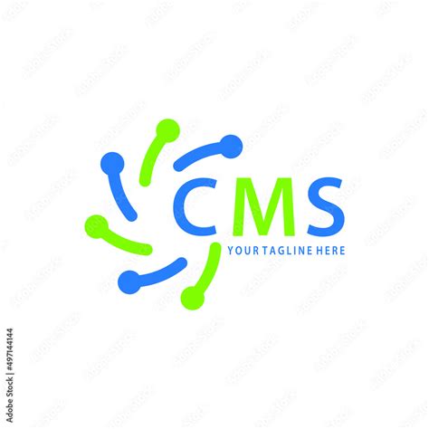 CMS logo design initial creative letter on white background. CMS vector ...