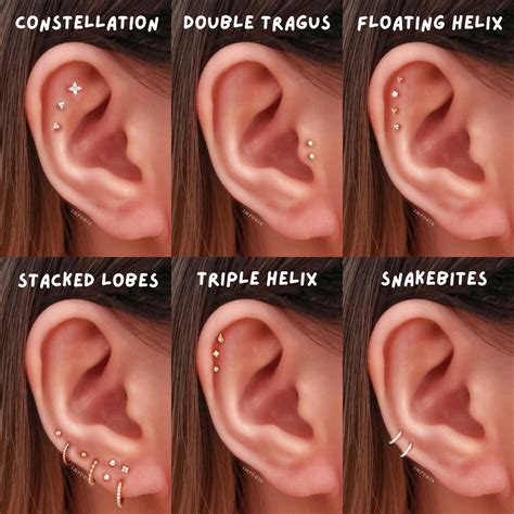 6 Must Try Trending Ear Piercing Placement Styles