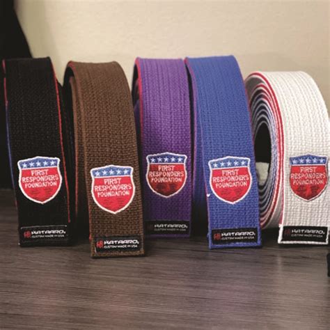 Embroidered First Responders Foundation Jiu Jitsu Grappling Weave Belt