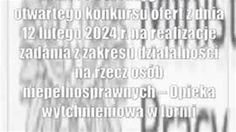 Zamość Rozstrzygnięcie otwartego konkursu ofert z dnia 12 lutego 2024