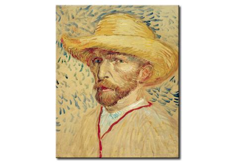 Wandbild Selbstbildnis Mit Strohhut Und Malerkittel Vincent Van Gogh