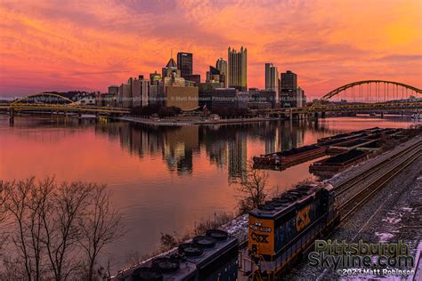 Pittsburgh Skyline Sunset 2023 - PittsburghSkyline.com – Original ...