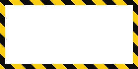 Warning frame with yellow and black diagonal stripes. Rectangle warn ...