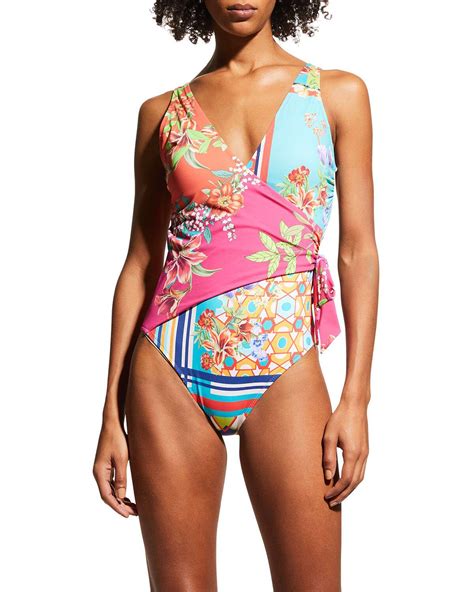 Buy Johnny Was Mixi Wrap One Piece Swimsuit At 65 Off Editorialist