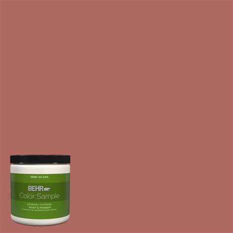 BEHR PREMIUM PLUS 8 Oz PPU2 13 Colonial Brick Semi Gloss Interior