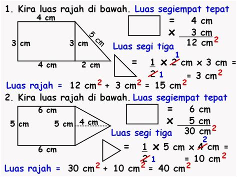 Cara Kira Luas Segitiga Bersudut Tegak Matematik Tingkatan 1