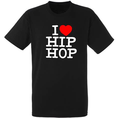 Acheter Tee Shirt I Love Hip Hop Noir Logo Blanc Au Meilleur Prix Sur