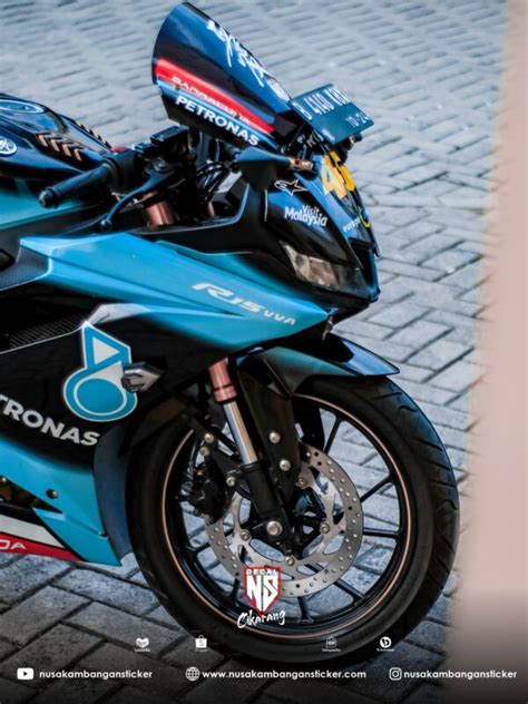 Decal Stiker Yamaha R V Vva Livery Moto Gp Biru Tosca Sticker