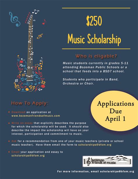 Scholarship Forms – Bozeman Friends of Music