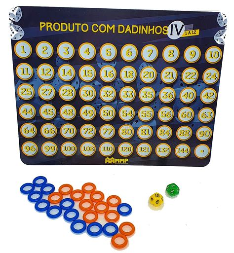 Jogo De Dadinhos - Jogo Tabuada Produto Dadinhos IV MMP Brinquedo Pedagógico - Papelaria ...
