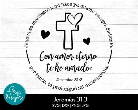 Con Amor Eterno Te He Amado Jeremías 313 Spanish Bible Etsy España