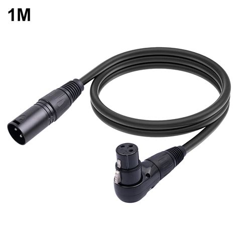 90 Degree Xlr Female To Straight Xlr Male 3 Pin Mic Cable Audio Cable