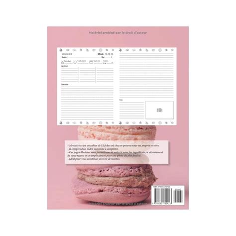 Buy Mes Recettes De P Tisserie Cahier Compl Ter Pour Recettes